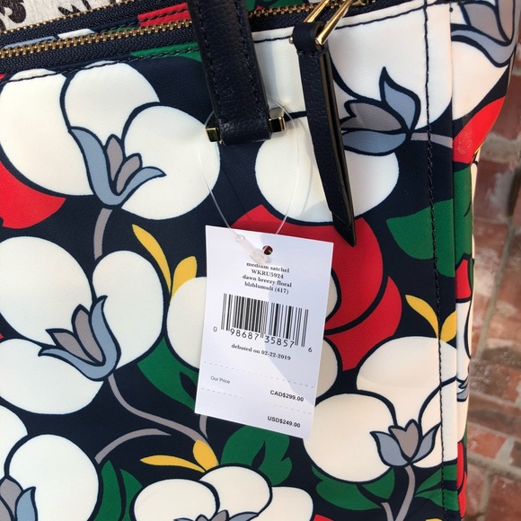 Kate Spade Dawn Breezy Floral Medium Satchel - Picture 6 of 8